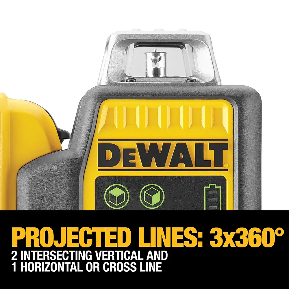DEWALT® 12V XR® 3 x 360 Cross Line Green Laser - 1 X 2Ah