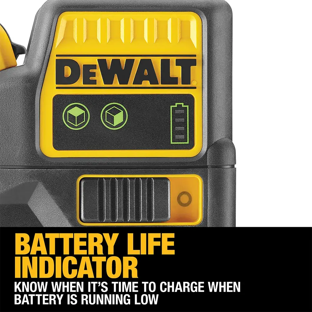 DEWALT® 12V XR® 3 x 360 Cross Line Green Laser - 1 X 2Ah