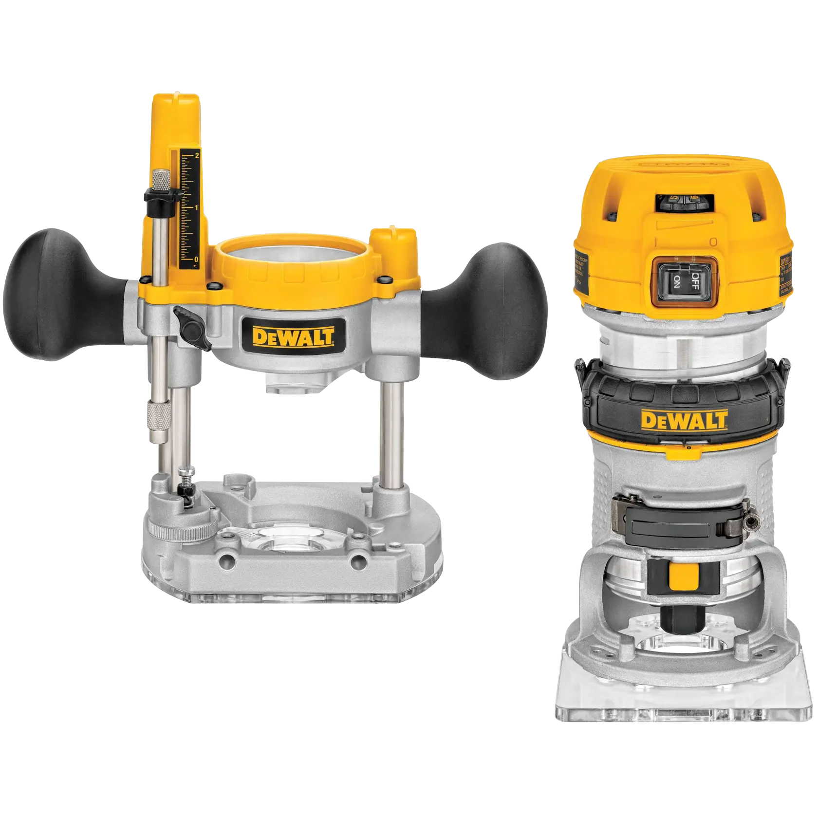 DEWALT® 900W 1/4" Plunge & Fixed Base Router