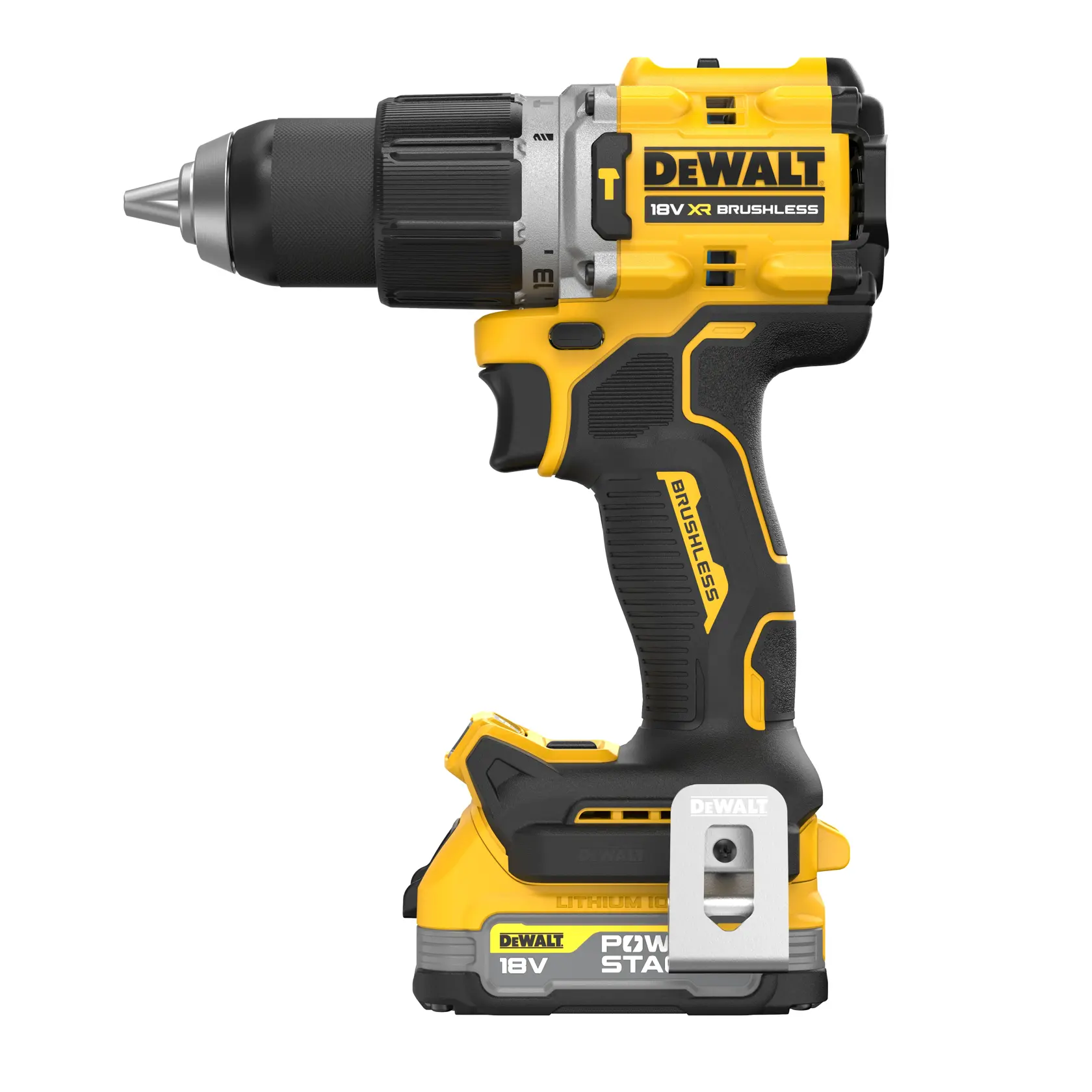DEWALT® 18V XR® Brushless Hammer Drill Driver - 2 X 1.7Ah POWERSTACK Battery