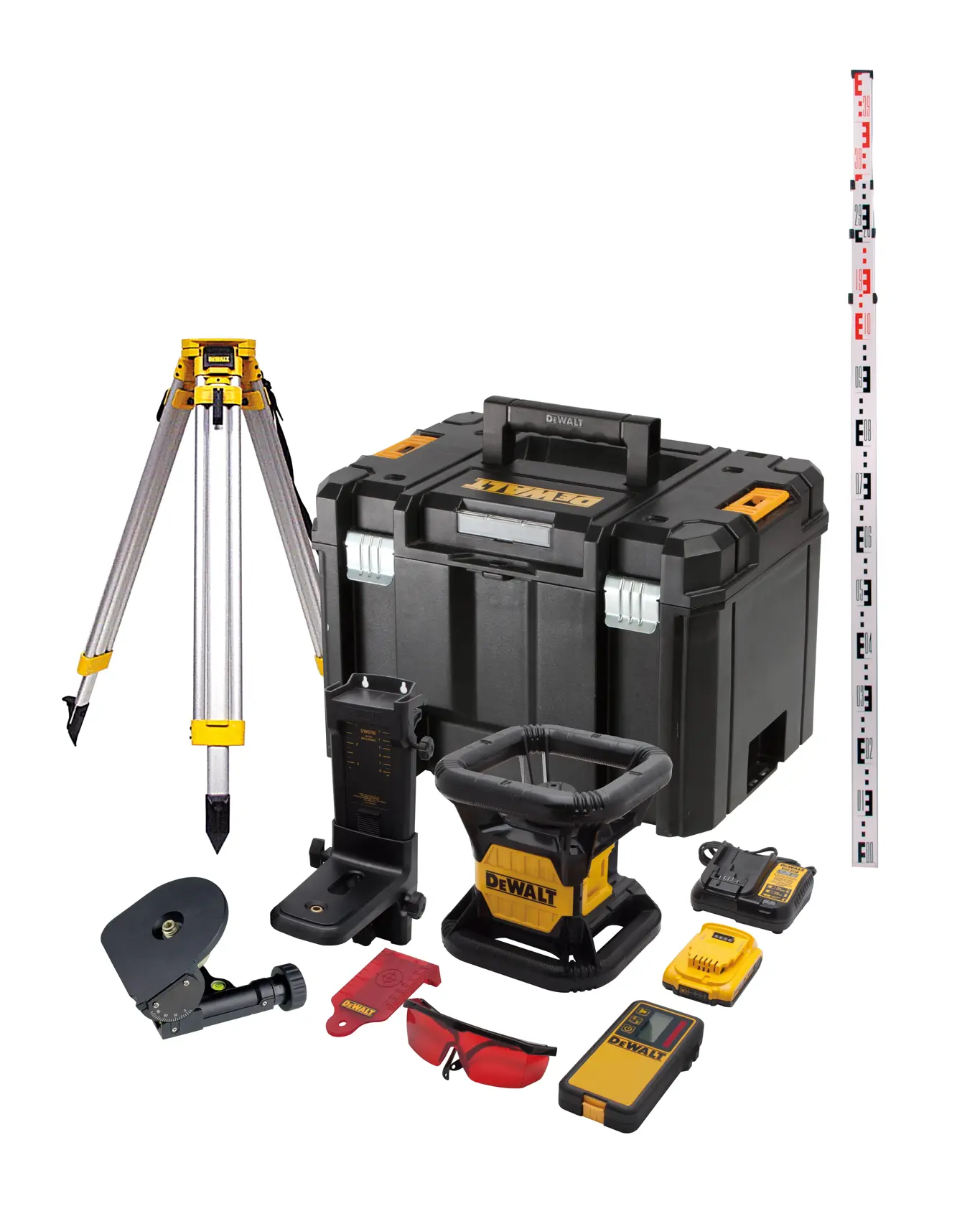 DEWALT® 18V XR® Rotary Red Beam Laser - 1 x 2Ah