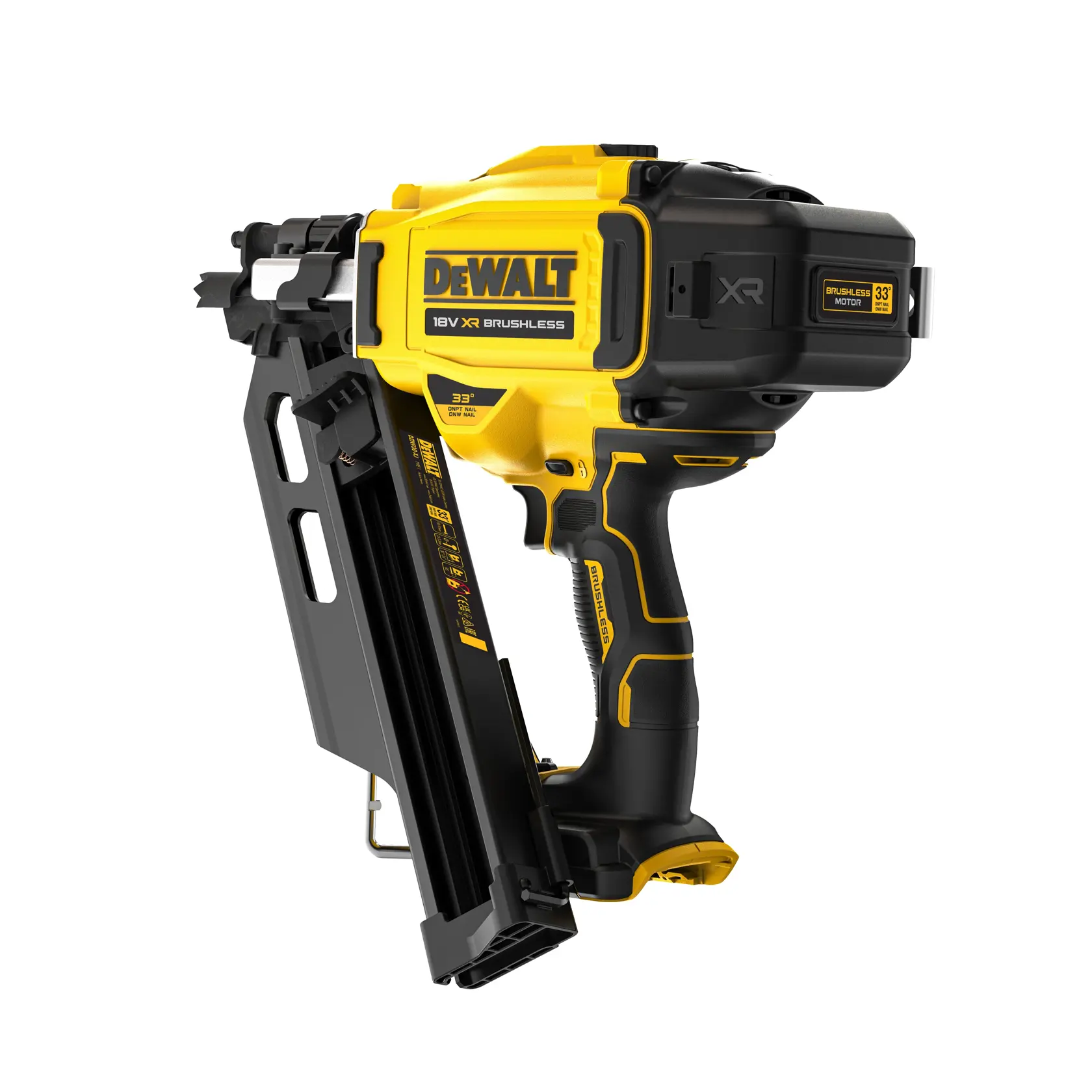 DEWALT® 18V XR® 33° Brushless 33° 90mm Framing Nailer (Tool Only)
