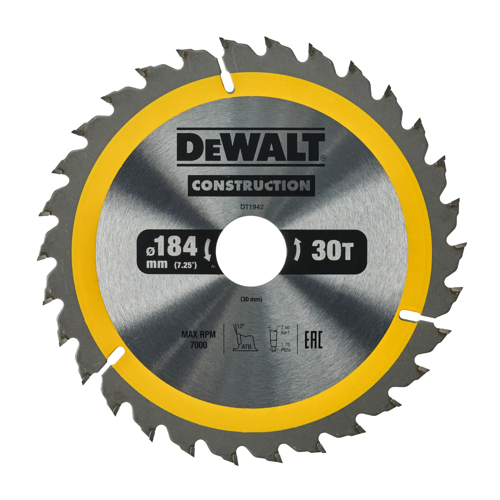 184mm x 30mm 30t Circular Saw Blade