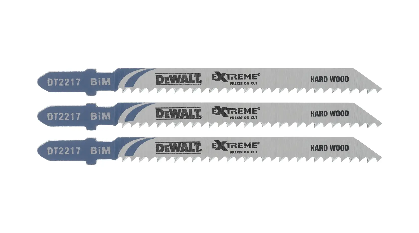 DEWALT® EXTREME PRECISION 75mm Bi Metal Jigsaw Blade Wood (T101BF) (3 Pk)