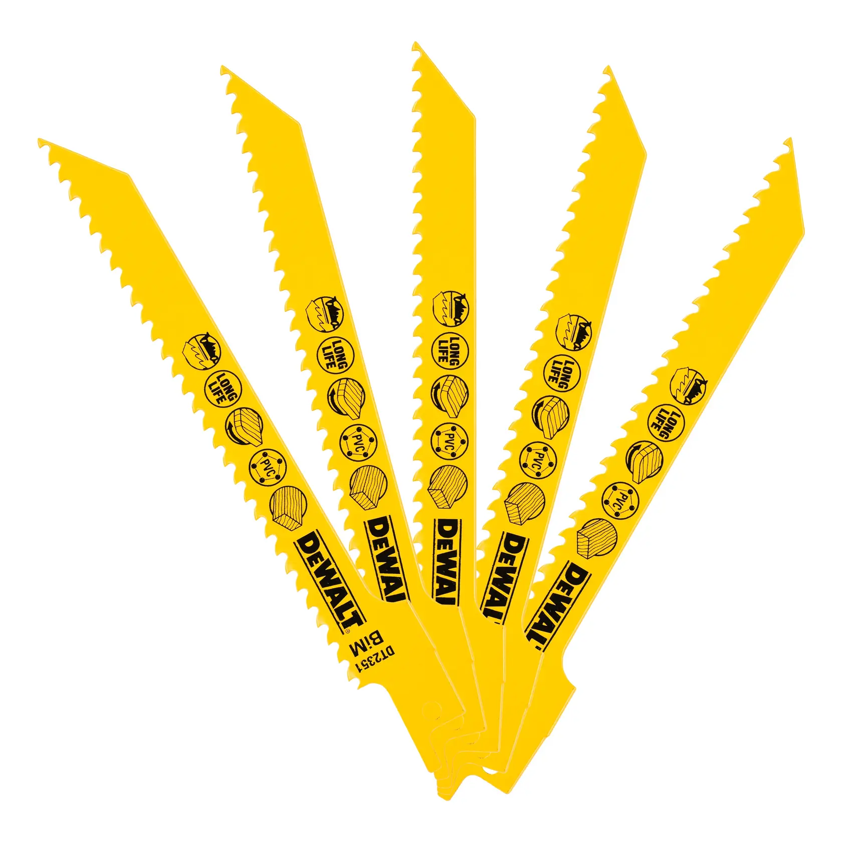 152mm 6 TPI (wood) BI-metal Reciprocating Blade (5 Pk)