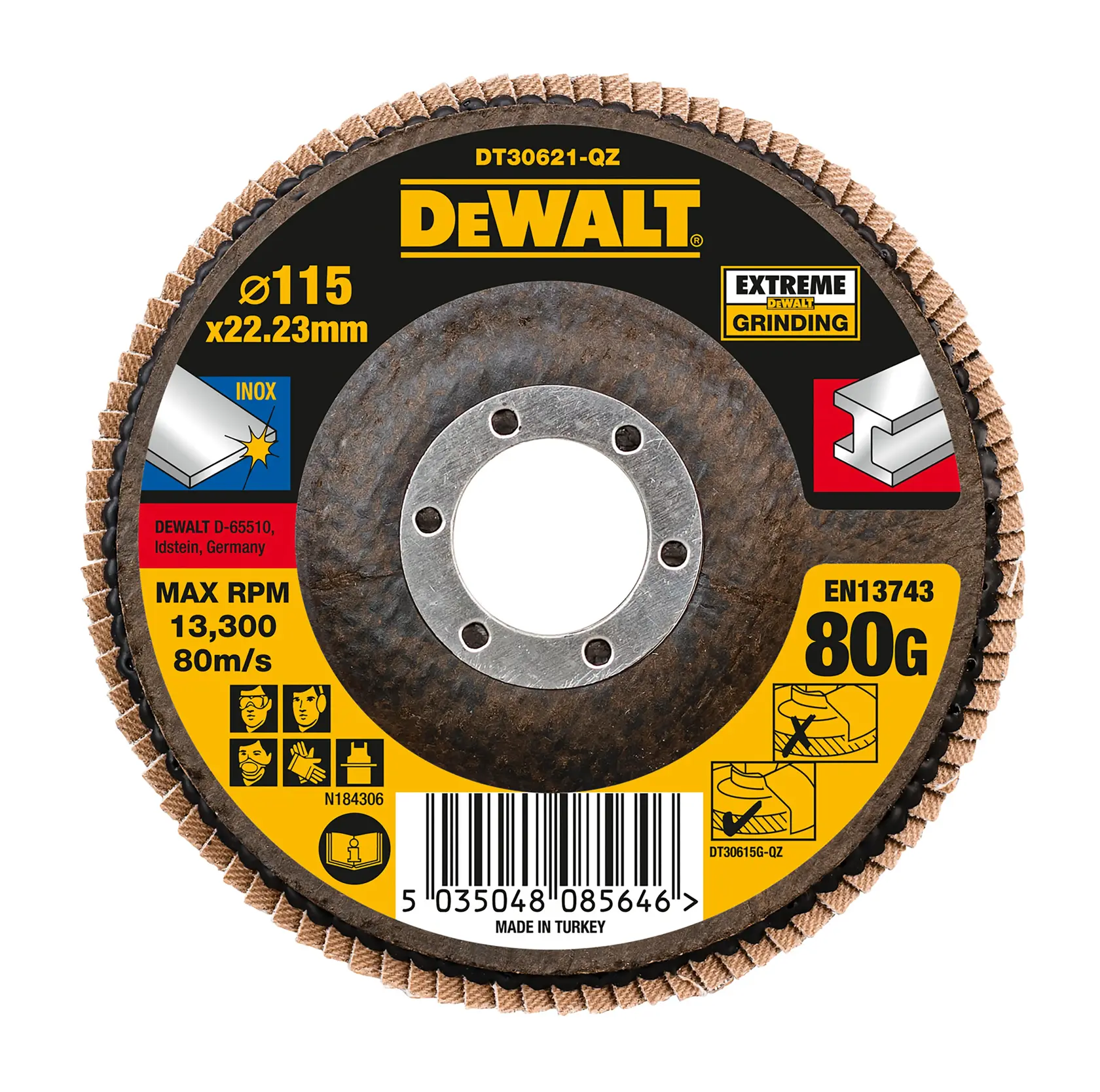 Graphic showing DEWALT XTREME Sub-Compact Series branding with the slogan 'Compact and Performance Packed' on a yellow background.