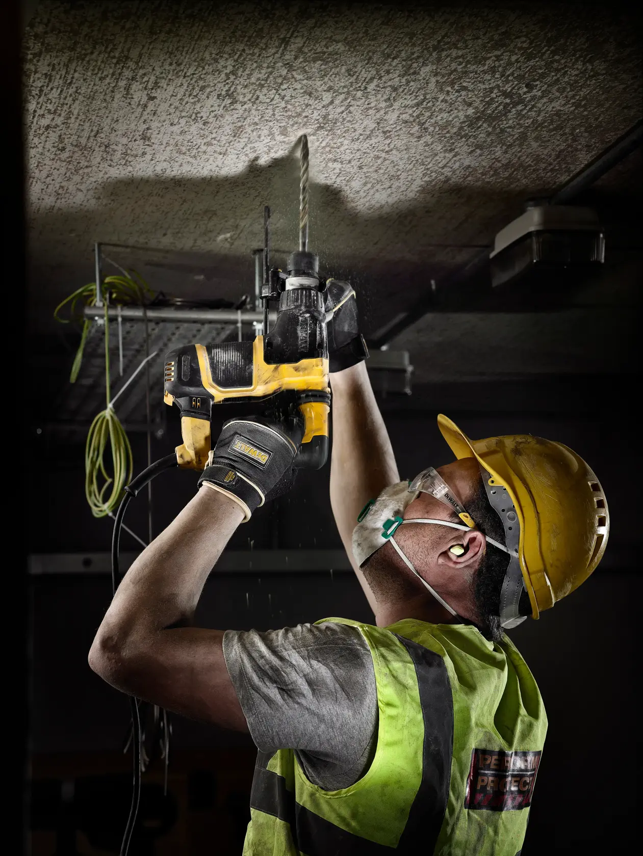Graphic showing DEWALT XTREME Sub-Compact Series branding with the slogan 'Compact and Performance Packed' on a yellow background.