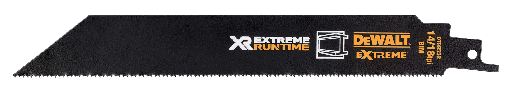 Graphic showing DEWALT XTREME Sub-Compact Series branding with the slogan 'Compact and Performance Packed' on a yellow background.